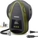 TEROMAS Tire Inflator Portable Air Compressor, Air Pump DC/AC for Car Tires 12V DC and Other Inflatables at Home 110V AC, Digital Electric Tire Pump with Pressure Gauge(Green)