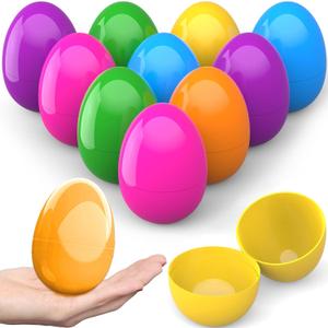 Vibrant Fillable Easter Eggs Assortment - 3.52 Plastic Egg, 36 Pcs Assorted Colors for Easter Hunts, Surprises, Easter Basket Stuffers Fillers