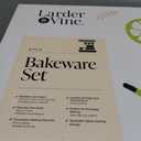Larder & Vine 8-Piece Stackable Bakeware Set, Ceramic-Coated Nonstick Baking Pan Set, Non-Toxic, with Baking Sheets, Muffin Pan, Loaf Pan & Cake Pans, Limoncello