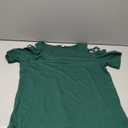Women's Green T-Shirt Shape Blouse Ladies Color Blouse L