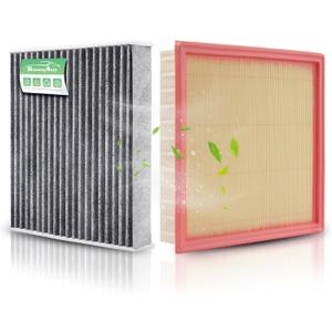 Engine Air Filter + Cabin Air Filter Set, Replacement for Nissan Pathfinder 2022-2026 (3.5L), INFINITI QX60 2022-2026 (3.5L), Automotive Accessories-2 Pack Replace #272775NA1A 16546-6TA0A