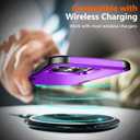 SPIDERCASE Designed for iPhone 13 Pro Case, [10 FT Military Grade Drop Protection] [with 2 pcs Tempered Glass Screen Protector] Cover for iPhone 13 Pro 6.1 inch (Dark Purple)