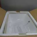 Rectangular Undermount Bathroom Sink - 20 X 15 inch Vessel Sink,Undermount Bathroom Sink Rectangle, White Ceramic Lavatory Vanity Basin with Overflow