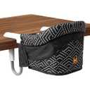 MTWML Portable High Chair for Table,Hook On High Chair that Attaches to Table,Space Saver Clip On Counter Seat for Baby,Easy Clean Baby Feeding Clamp Seat with Carry Bag for Travel(Stripe-Black)