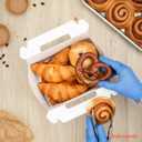 3 x UnicoPak 5 Pack 10x7x7.5 Extra Large Gable Boxes, White Gift Boxes with Handle Lunch Boxes To Go for Birthday Wedding Party Favors Picnic Welcome