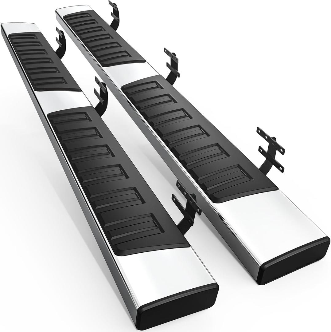 AUTOSAVER88 Running Boards Compatible with 2019-2026 Dodge Ram 1500 New Body Style Crew Cab with 4 Full-Size Doors (Excl. 1500 Classic), Stainless Steel Side Step Nerf Bar (Silver)