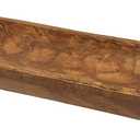Decorative Wooden Dough Bowl Decor Approx 30 Inch, Hand Carved Rustic Wood Long Dough Bowl, Large Carved Dough Bowl, Long Wooden Bowl, Bread Shaped Bowl Wooden Large Dough Bowl Centerpiece Made in USA (Waxed / Brown)