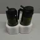 CXINYI - 16oz/470ml Olive Oil Dispenser for Kitchen with Stickers - 2 in 1 Olive Oil Sprayer for Cooking, Air Fryer, and Salad, 2 Black (Light-Proof Kitchen Gadget)