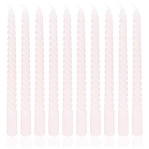 10 Inch 10 Pack Pink Spiral Taper Candle Set, Long Candles Dripless Unscented Candlesticks for Dinner Shower Party Brithday Wedding Engagement Party Valentine's and Home Decor
