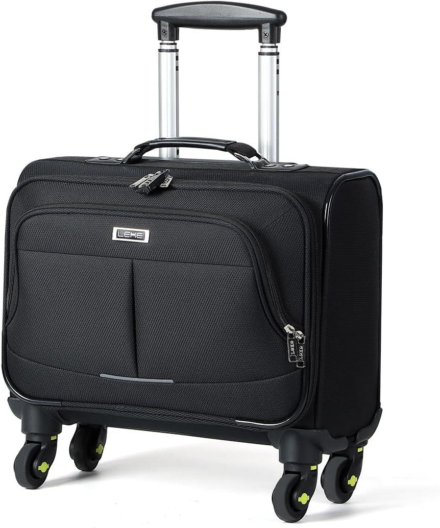 Lekesky Rolling Laptop Bag with Wheels, Wheeled Laptop Bag Rolling Briefcase for Men Women Fits Up to 15.6 Inch Laptop Briefcase on Wheels, Overnight Rolling Computer Bag, Black with 6pcs Packing Cubes