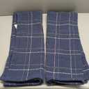 DII Woven Rugs Collection Recycled Yarn, Reversible, 2x3' Area Rug Set, French Blue Plaid, 2 Piece, Piece