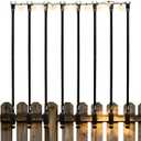 Patio Light Poles for String Lights, 4FT 8 Pack Deck Poles for String Lights with Fence-Friendly Clamps, String Light Poles for Deck Railing Clamp Mount, Metal Hanging Posts for Backyard Garden Bistro