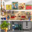 6 Pack Floating Shelf Bracket 6 Inch, Heavy Duty Hidden L Brackets, DIY Rustic Industrial Shelf Brackets with Modern Iron Finish(Black)