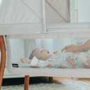 Chicco LullaGo Anywhere LE Portable Bassinet with Canopy, Waterproof Mattress and Fitted Sheet, Travel Bassinet for Baby Includes Carry Bag, Serene/Beige, One-Size