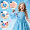 Hohosunlar Kids Makeup Set for Girls Toys, 34Pcs Washable Princess Make Up Kit w/ Dress Up Accessories, Christmas Birthday Princess Gifts Toys for Girls Kids Toddlers Age 3 4 5 6 7 8 9 10 11 12