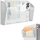 LQPAFZ Magnetic File Holder 1 Pockets File Folder Organizer, Office Hanging Magazine Rack for File Cabinets, Magnetic Paper Holder, No Drilling Mail Organizer for Refrigerator, Office