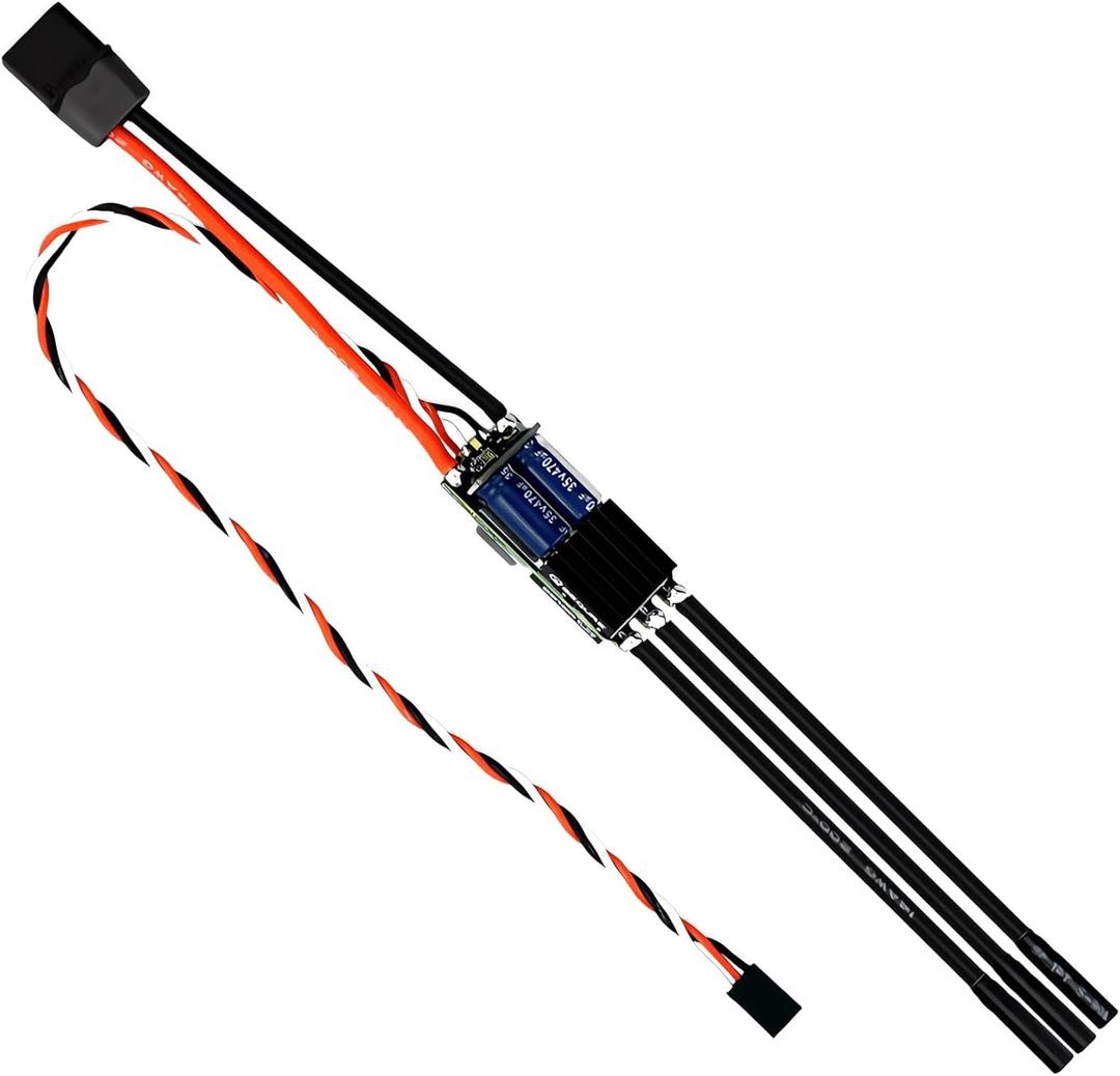 SEQURE 120A Brushless ESC 2-8S Electric Speed Controller 12V 3A BEC with XT60 & 4.0mm Bullet Plug for RC Crawler Car, Climbing Car, RC Ship - Escape 32