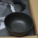 Dinnerware Sets, Stoneware Plates and Bowls Sets, Farmhouse 12 Piece Dish Set for 4, Ceramic Plates Set for Kitchen, Scratch Resistant, Dishwasher & Microwave Safe, Matte Black