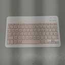 Emetok Wireless Keyboard for Tablet, iPad, iOS, Android, Windows, Rechargeable Mini Bluetooth Keyboard, Portable Size Ultra-Slim Design, Speedier Response/Comfortable Typing, Pink