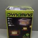 Dynaming 8 Pack Solar Post Cap Lights Outdoor with Flickering Flame Light, White Shell Fence Post Solar Lights Fit 4x4 5x5 Vinyl/Wooden Posts, Brightness LED Lighting Decor for Garden Deck Patio