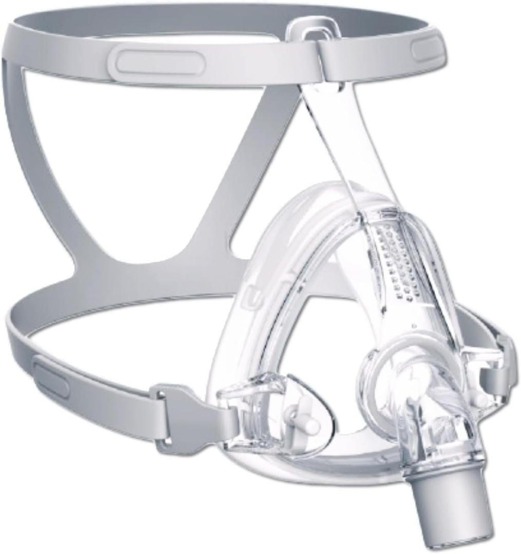 Full Face CPAP MASK, Replacement Set for Headgear, Frame, Elbows and Nasal Cushion