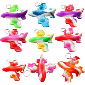 30 Packs Airplane Mini Pop Fidget, Autism Sensory Birthday Birthday Party Favors Gifts for School Classroom, Adult and Kids