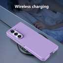 Compatible with Samsung Galaxy Z Flip 5 Case, Clear Hard PC Cover Cute Simple Never Yellowing Lightweight Matte Protective Slim Bumper Phone Case for Samsung Galaxy Z Flip 5, Purple(6-25)