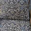 Arden Outdoor Foam Deep Seat Cushion Set, 24 in x 24 in, Weather-Proof, Rain-Proof, Fade Resistant Patio Cushion, Bottom and Back Cushion for Chair, Sofa, and Couch Black Aurora Damask, 1 Pack