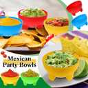 meekoo 36 Pcs Mexican Salsa Bowls Multi Color Serving Bowls 4.5" Diameter Plastic Mexican Dipping Dinnerware for Taco Candy Chip Bar Snack Guacamole Nuts Dish(6 Colors)