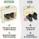Kitstorack Vertical Shoe Rack: 5 Tiers Stackable Shoe Rack for Closet DIY Free Standing Shoe Organizer Small Shoe Shelf for Small Spaces and Narrow Spaces Plastic, White
