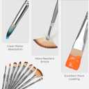 Nicpro 40 PCS Paint Brush Set, Professional Acrylic Paint Brushes with Palette Knife and Canvas Roll, Suitable for Acrylic Painting, Oil, Watercolor, Gouache, Art Supplies Painter Gifts for Artist