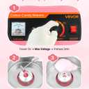 VEVOR Cotton Candy Machine Commercial, 1000W Electric Candy Floss Maker, Easy Use with 15 inch Stainless Steel Bowl and Sugar Scoop, Makes Hard Candy for Home Kids Birthday, Family Party, Pink