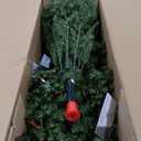 National Tree Company 7.5 ft Pre-Lit Dunhill Fir Artificial Christmas Tree, 700 LED Lights, 2,514 Tips, Foot Pedal, 10 Light Functions, Includes Stand, Green