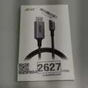 acer USB C to DisplayPort Cable 6.6 FT (4K@60HZ 2K@165Hz), Type-C to DisplayPort Cord (Sturdy Aluminum, Plug & Play) Thunderbolt 3/4/5 Compatible with MacBook Pro/Air, iPhone 16 Pro/Max, XPS, Surface