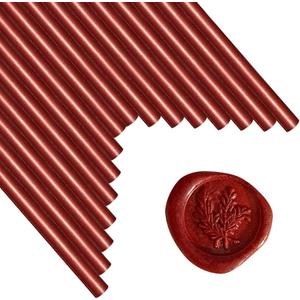16 PCS Red Small Glue Gun Sealing Wax Sticks for Mini Glue Gun, Make Seals for Wedding Invitations/Thanks Card/Envelopes/Teenager Boys Xmas Gift Wrapping/Baby Shower Card Gifts