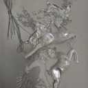 Bencailor 6 Pcs Acrylic Reindeer Ornaments for Christmas Tree Crystal Nutcracker Dancing Hanging Figurine Ornament Decorative Deer Ornaments for Home Xmas Tree Party Supplies (Reindeer)