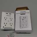 DEWENWILS 4-Outlet Extender, Wall Outlet Adapter with 2 USB Ports(3.1A Total), Light Sensor Night Light, 1080 Joules Surge Protector, ETL Listed