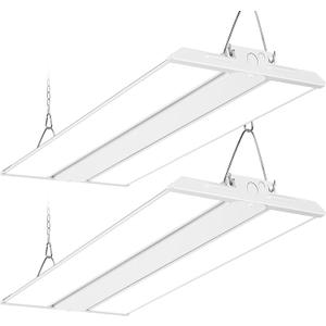 hykolity 2 Pack 2FT LED Linear High Bay Shop Light, 150W LED Shop Light, 19500lm 130LM/W, 100-277V, 0-10V Dim, 5000K Daylight Linear Hanging Light for Warehouse Workshops, UL Listed