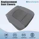 SecosAutoparts Driver Side Bottom Seat Cover + Foam Cushion for Ford F250 F350 F450 F550 2011-2016-Gray Cloth Replacement, Custom Fit XLT FX4 STX, Single/Quad/Crew Cab