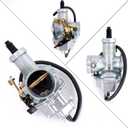 PZ30 Carburetor for 125cc 150cc 200cc 250cc 300cc ATV Dirt Bike Go Kart, 30mm Cable Choke Carb with Fuel Filter and Red Fuel Line and Gasket