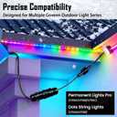 Splice Connectors for Govee Permanent Outdoor Lights, Compatible with Govee H705A H705B H705C H706A H706B H706C, IP68 Waterproof Wire Connector for Dots String Lights, Black (Female)