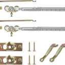 2 Set Pocket Door Soft Close Top Hanger Assemblies Fit for Johnson P/N #1060 & #1062, Works with 100, 134F, 138F, 2610F Series Track, 1" Nylon Ball Bearing Tri-Wheel, Bi-Direction