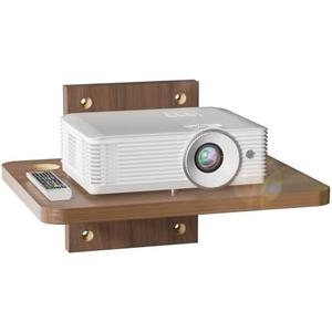 WALI Floating TV Shelf, 1 Tier Projector Shelf for DVD Players, Routers, Game Consoles, Cable Boxes, Living Room Decor Accessories, Wall Mount Shelves Holds Up to 22lbs (CS201N), 1-Shelf, Walnut Brown