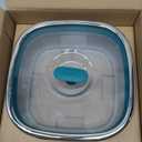 Anyday 5.5-Cup Square Glass Food Storage with Glass Lid | Plastic-Free Meal Prep & Microwave Cookware | Stackable Airtight Storage Container with Vented Lid for Microwave-Safe Reheating