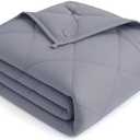 OMYSTYLE Weighted Blanket for Adults (20lbs, 80''x87'') - Queen/King Size Heavy Throw Blanket, Breathable and Cooling Microfiber Material with Premium Glass Bead for All Season Use, Grey