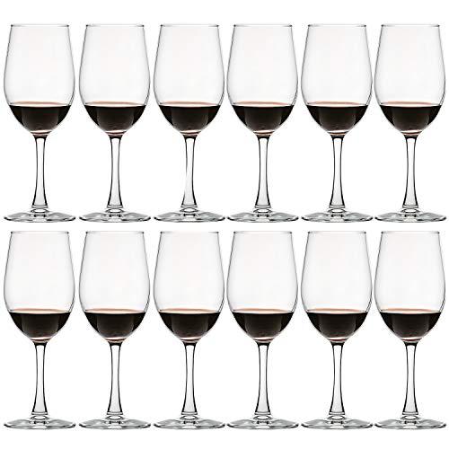 UMI UMIZILI 12 Ounce - Set of 12, Classic Durable Red/White Glasses For Party