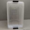 IRIS USA 72 Qt Stackable Plastic Storage Bins with Lids, 6 Pack - BPA-Free, Made in USA - See-Through Organizing Solution, Latches, Durable Nestable Containers, Secure Pull Handle - Clear