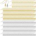 500 Pcs Stainless Steel Earring Hooks, Ear Hooks for Jewelry Making, Earring Making Supplies Kit, Ear Wires French Wire Hook, Colors with Silver and Gold