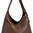 MYHOZEE Hobo Bags for Women: Large Slouchy Shoulder Bag Vegan Leather Adjustable Crossbody Tote Purse for Work Travel Daily | Soft Vegan Leather, Adjustable Strap, Zipper Closure, Front Pockets, Cross Body/Shoulder, Fits A4 15in laptop