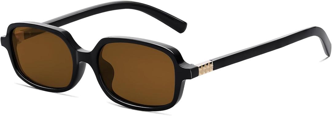 Retro Rectangle Sunglasses for Women Trendy Vintage Cool Rectangular Shades Fashion Small Square Frame